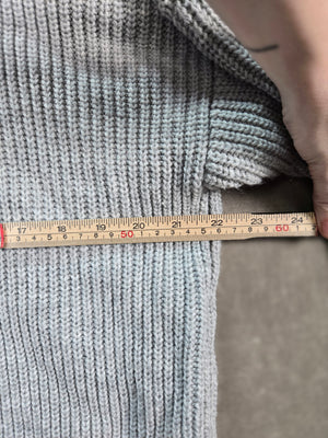 SHEIN Women's Light Gray Knit Hooded Pullover Sweater Pocket Size L 4