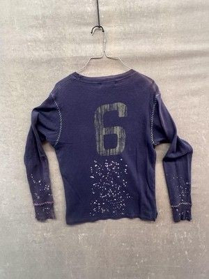 iQuality Shirt Womens Small Long Sleeve Thermal Waffle I Moved On Graphic Bleach 5