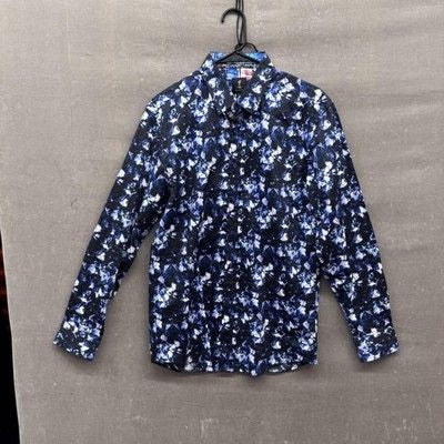 1 Like No Other Shirt Mens Medium Geometric Pattern Long Sleeve 43/36 500