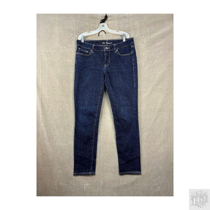 VS Pencil Women's Skinny Jeans Dark Wash Blue Size 6 Pre-Owned Slim Fit 1