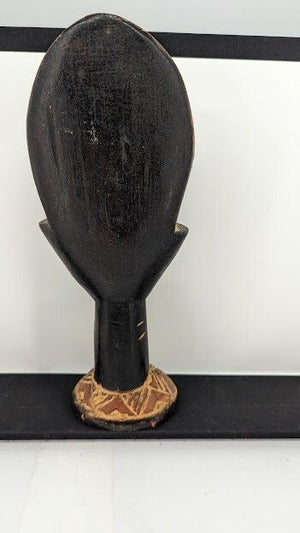 Handcrafted African Solid Wood Tribal Head Statue Figure Made In Ghana 10" 2