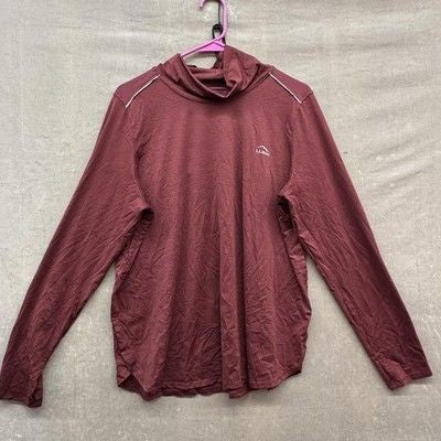 L.L.Bean Cowl Neck Pullover Womens XL Burgundy Performance Long Sleeve Active
