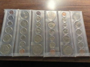 (6) x 6-Coin Sets | 2/Yr | 1971, 1972, 1974 Mint Sets in a Whitman Holders 5