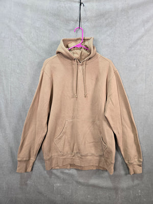 Foot Locker Men's Tan Fleece Pullover Hoodie Kangaroo Pocket Size M 1