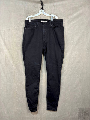 Levi's Signature Mid-Rise Skinny Black Jeans Size 18 Good Used Condition 1