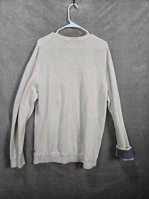 Eddie Bauer Men's Beige Long Sleeve Crew Neck Fall Winter Sweater Size XL Tall 4