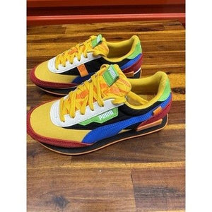 KID'S PUMA PRE SCHOOL FUTURE RIDER CANDY BAR PS ORG RED BLU SZ 6C 1