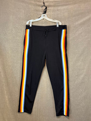 Men Track Pants Black Size L Athletic Good Used Condition 1