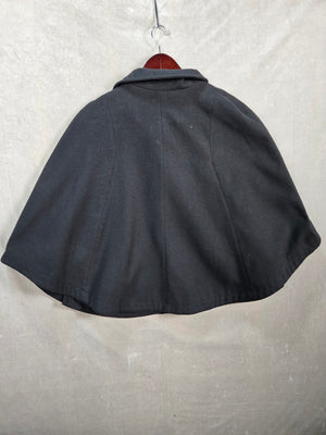 Via Spiga Women's Black Sleeveless Collared Cape Jacket L XL Good Condition 5