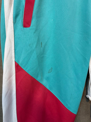 Superdry Track Pants Men Color Block Turquoise Red White Size L Good Condition 3