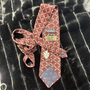 Kuppenheimer Mens Silk Tie Spinner Dolphin Leaf Pattern Pre-Owned Good Condition 1