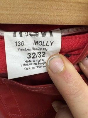 Mavi Molly Pants Womens 32 Flare Low Rise Faux Leather Vegan PVC 32x32 2