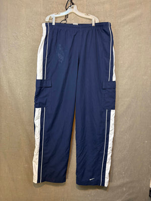 Nike Men's Navy White Colorblock Cargo Track Pants Mesh Lined Size XL 1
