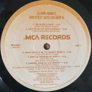 Elton John Greatest Hits Volume II Vinyl LP Record Used 3