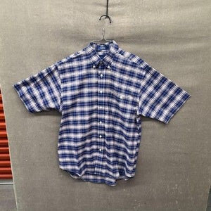 Towncraft Shirt Mens Medium Plaid Button Down Short Sleeve Wrinkle Free Pre-Owne 2