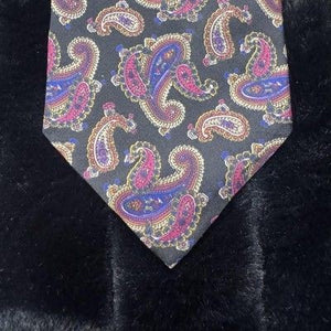 Stefano Rossini Silk Paisley Pattern Multicolor Classic Necktie Pre-Owned Good 4
