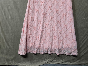 Windsor Pink Beaded Bow Maxi Dress V-Neck Tie Back Prom Formal Gown Sequin 3