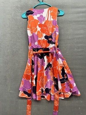 Banana Republic Dress Womens 4 Floral Sleeveless V Neck Pockets Summer Casual 3
