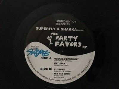 Superfly Shakka The Party Favors EP 12 Inch Vinyl Record Used