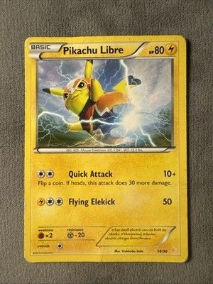 Pikachu Libre (14 non-Holo).  XY Trainer kit 1