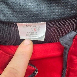 Women’s Red Danskin Windbreaker Tracksuit Jacket Coat Size L Pants M 4