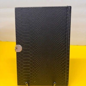 Black Faux Snakeskin Dragon Journal Silver Clasp Fantasy Hardcover Notebook 2