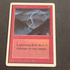 Lightning Bolt Unlimited Edition 162 MTG Magic The Gathering MP 1