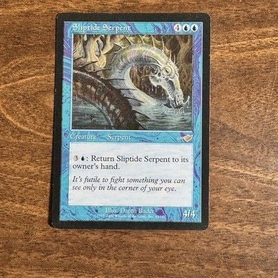 MTG Magic the Gathering Sliptide Serpent (43/143) Nemesis MP