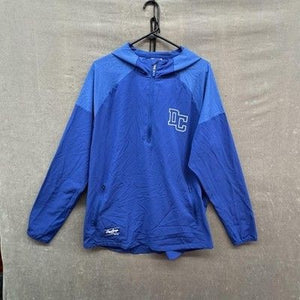 Rawlings Pullover Jacket Mens Large Blue Hooded Quarter Zip Windbreaker Pre-Owne 1