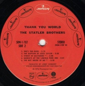 Statler Brothers Thank You World Vinyl LP Record Used Country Music 3