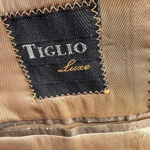 Tiglio Luxe Sport Coat Mens Houndstooth Super 150s Wool Elbow Patches Italy 5