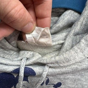VINTAGE Disney Mickey Mouse Hoodie Sweatshirt Mens Small Gray Navy Raglan 80s 4