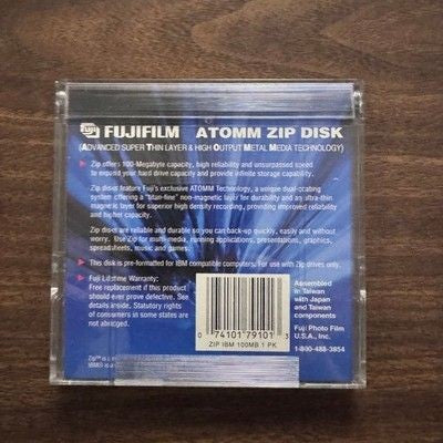 Fujifilm ATOMM ZIP Disk 100MB IBM Formatted for Zip Drives