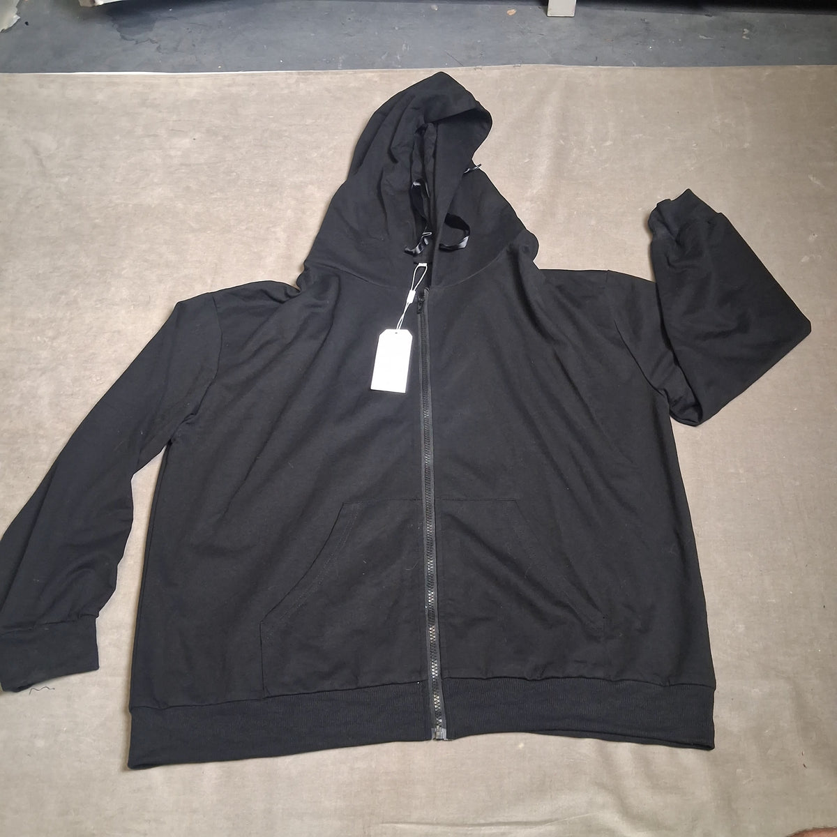 LYHPS Mens Black Full Zip Hooded Sweatshirt Hoodie 2XL New Without Tags Windbrea