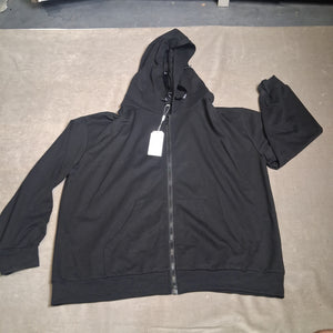 LYHPS Mens Black Full Zip Hooded Sweatshirt Hoodie 2XL New Without Tags Windbrea 1