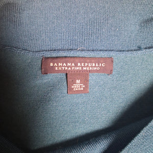 Banana Republic Women's Teal Extra Fine Merino Wool Long Sleeve Top M Pre-Owned 3