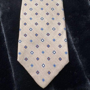 Annie Mens Classic Geometric Pattern Dress Necktie Pre-Owned Good Condition 2