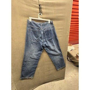 Vokal Jeans Mens 36x31 Blue Baggy Skater Patchwork Wide Leg Denim Hip Hop Y2K 4