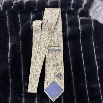 Jos A Bank Executive Collection Tie Mens Silk Floral Geometric Pattern Necktie
