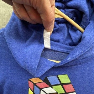Rubik's Cube Hoodie Youth Large Blue Melting Graphic Pullover Sweatshirt LAT 2