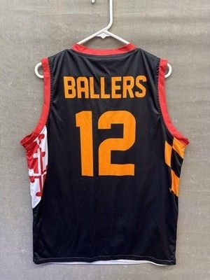 Lady Mayhem Basketball Jersey Womens Large Number 12 Youth Sports Black Red Oran 1