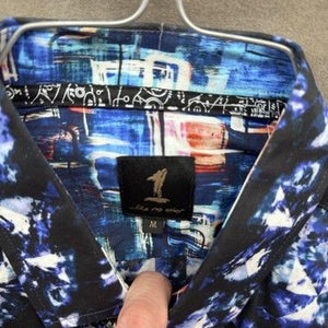 1 Like No Other Shirt Mens Medium Geometric Pattern Long Sleeve 43/36 500 3