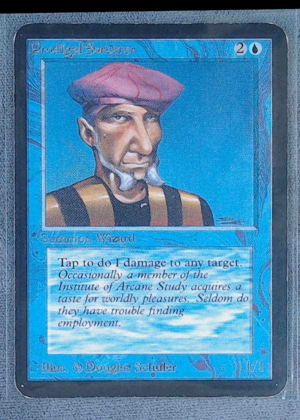 1993 Magic The Gathering Limited Edition Alpha Prodigal Sorcerer #73