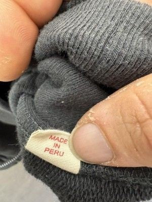 Organic Jacket Womens Small Black Full Zip Elbow Patch Pockets Casual Peru Eco 5