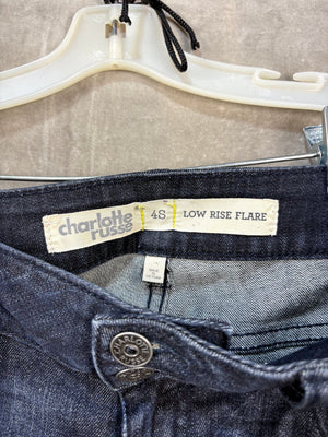 Charlotte Russe Dark Wash Low Rise Flare Jeans 2