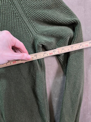 Eddie Bauer Men's Olive Green Henley Sweater Ribbed Cotton Pullover Size XL 4