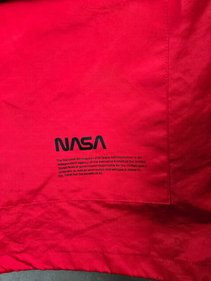 NASA Forever 21 Men Red Reflective Hooded Anorak Jacket Size XL 5
