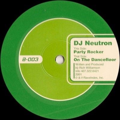 DJ Neutron Party Rocker 12 Vinyl Record Used