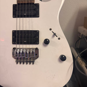 Ibanez White Ibanez RG Series Electric Guitar with Black Headstock 3