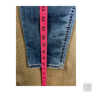 Lee Heritage Straight Women's Jeans Size W28 L32 Medium Wash Ripped Distressed 5
